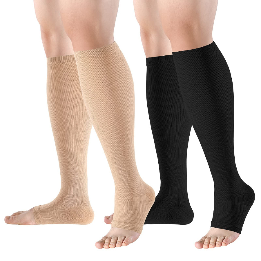 Compression Sleeve Calf - ถุงน่องทางการแพทย์แบบรัดขา ถุงเท้ารัดน่องสำหรับเส้นเลือดขอด บวมน้ำ อาการปวดหน้าแข้ง ใช้สำหรับพยาบาล