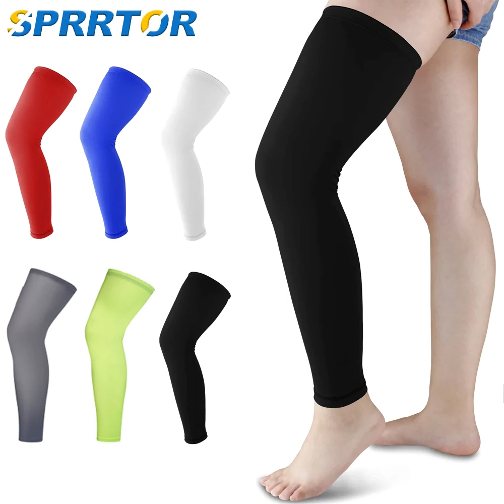 Compression Sleeve Calf - 1 ชิ้นการบีบอัดขาอุ่นบาสเกตบอลฟุตบอลขี่จักรยานถุงเท้าเข่าแขนลูกวัว UV Sun ขาอุ่นผู้ชายผู้หญิง