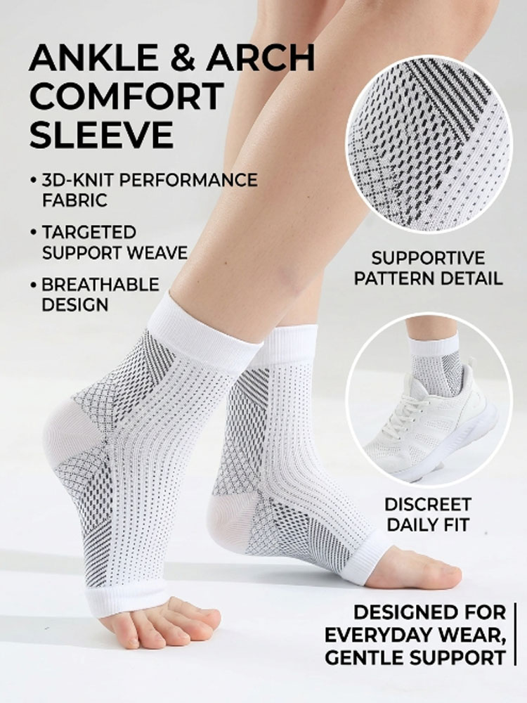 Compression Sleeve Calf - ปลอกขาสีขาวล้วนแบบยืดหยุ่นสำหรับกีฬา ปลอกขาแบบรัดกระชับ ระบายอากาศได้ดี เหมาะสำหรับวิ่ง ออกกำลังกาย ปั่นจักรยาน