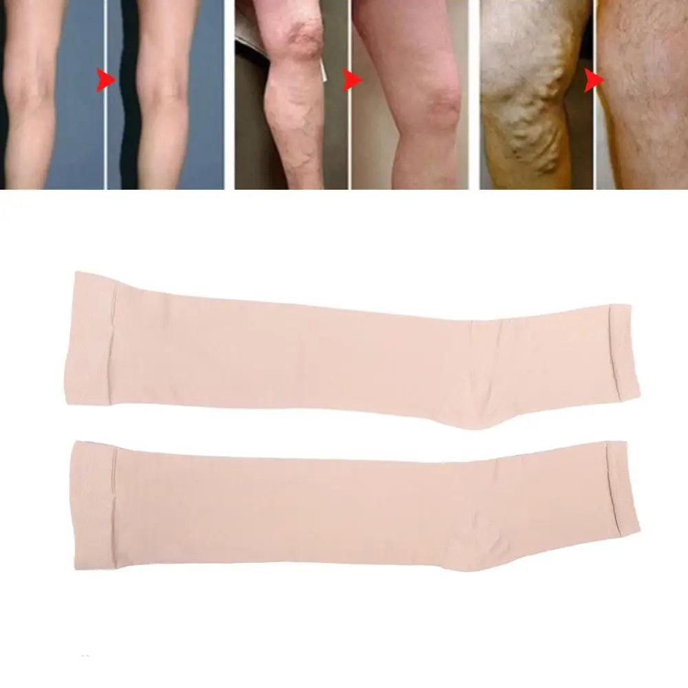 Compression Sleeve Calf - 1คู่ถุงเท้าการบีบอัดทางการแพทย์30-40mmHgกลางหลอดบางลูกวัวPeep-ถุงเท้าถุงเท้าความดันเส้นเลือดขอดถุงน่องสำหรับผู้หญิง