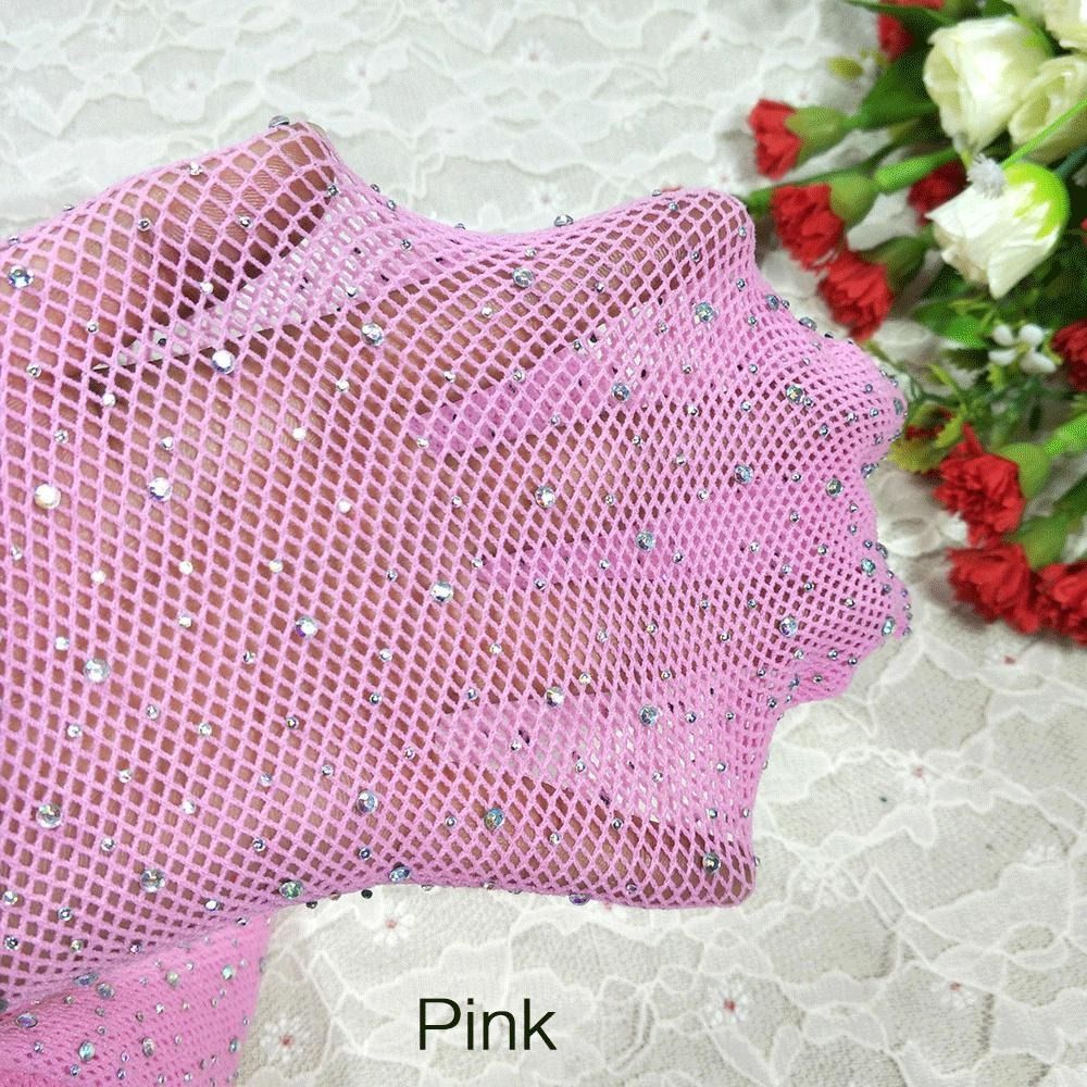 Fishnet Stocking Women - ถุงน่องตาข่ายวิบวับทันสมัย ตาข่ายเล็กบางเฉียบ ถุงน่องกลิตเตอร์แบบเจาะรู สำหรับผู้หญิงและเด็กผู้หญิง