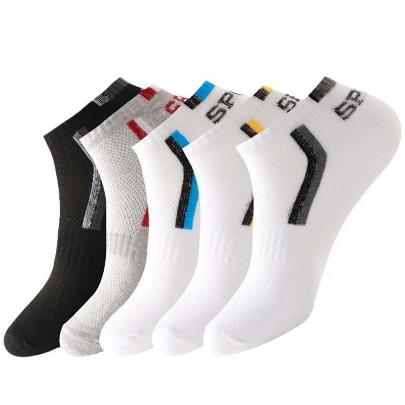 Ankle Sock Low Cut - ถุงเท้าข้อสั้นสำหรับผู้ชาย 1 คู่ ผ้าฝ้าย สีดำ บาง