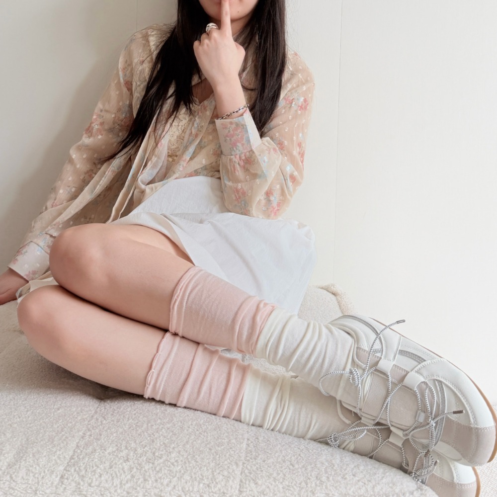 ถุงเท้าข้อกลางน่องสไตล์บัลเล่ต - Boot Sock Slouchy บทวิจารณ์และราคา