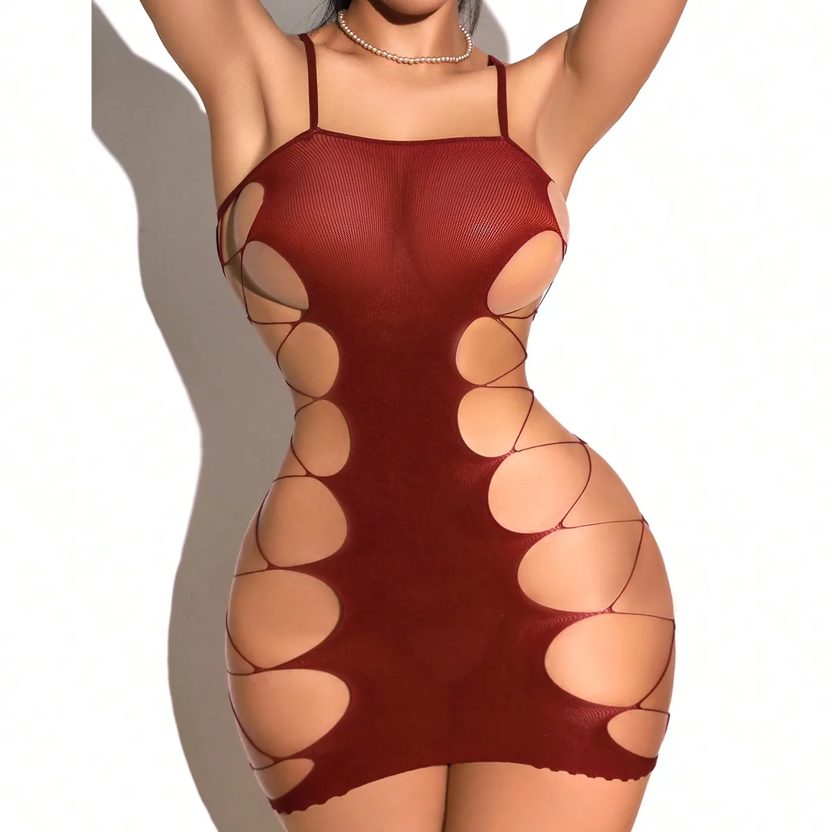 ชุดบอดี้สูทแฟชั่นใหม่สำหรับผู้ - Fishnet Stocking Women บทวิจารณ์และราคา