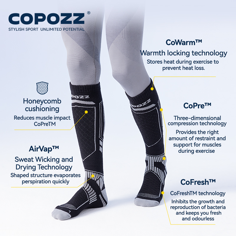 ถุงเท้าสกีฤดูหนาว COPOZZ ทำจาก - Thermal Sock Winter บทวิจารณ์และราคา