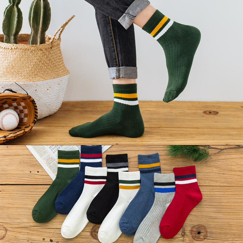 3คู่/แพ็คผ้าฝ้ายถุงเท้าบุรุษแฟ - Cotton Crew Sock Pack บทวิจารณ์และราคา